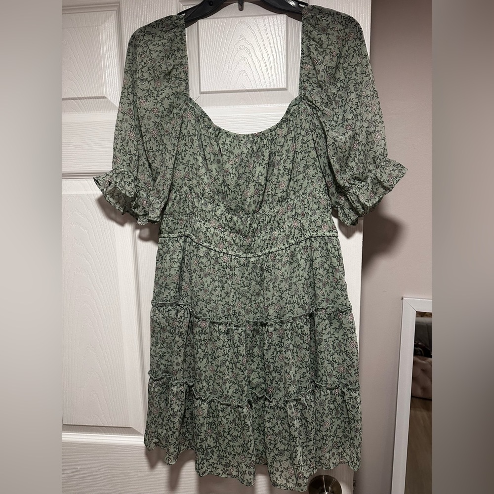 Green Floral Dress